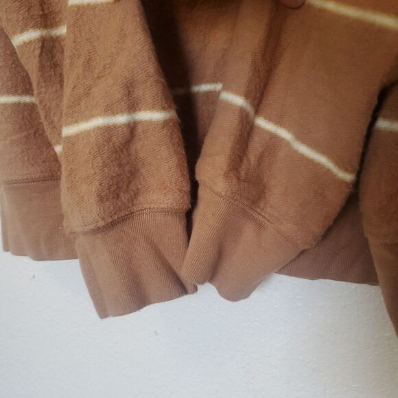 Katin Sweatshirt Mens Large Parks Reverse Fleece Striped Crew Neck Pullover Soft - Picture 10 of 16